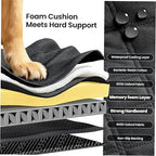 2.0 Hard Bottom Back Seat Cover for Large Dogs, L, Black